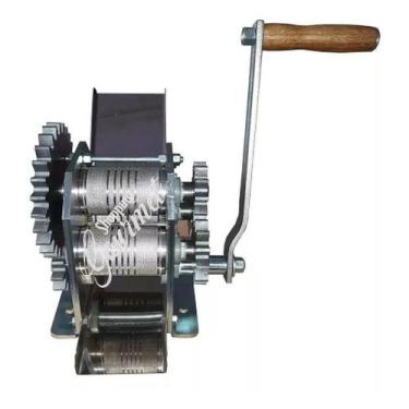 Imagem de Engenho Garapeira Moenda Moinho Moedor De Cana Manual De Aço Inox 03 M