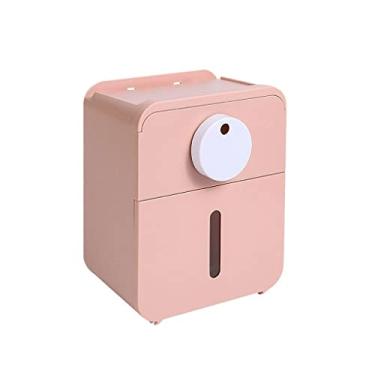 Imagem de Caixa dispensadora de lenços de papel multifuncional caixa de papel toalha organizador criativo escritório cozinha caixa de armazenamento de papel higiênico suporte de caixa de lenços (cor: C) (A)