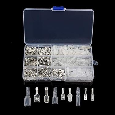 Imagem de 450 peças 2,8/4,8/6,3 mm terminais de vedação isolada conectores de fio elétrico crimpagem terminal kit sortido