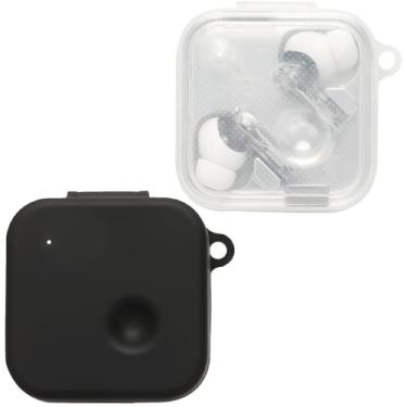 Imagem de Acddeny Compatível com CMF Nothing Ear (3) capas de fone de ouvido, [suporta carregamento sem fio] [capa protetora à prova de choque] capa de silicone para fone de ouvido (preto-transparente)