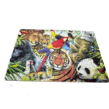 Imagem de Quebra-cabeça Puzzle Pintura Animais Selvagens  300 peças em MDF - Col