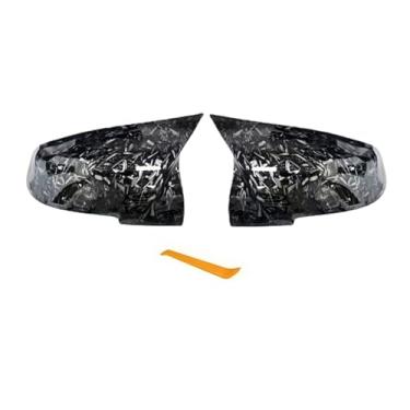 Imagem de Compatível com BMW 12 3 4 Série F20 F30 F31 F32 F36 2012 + 320i 328i 330d M3 M4 Exterior Substituição Forjada Buzina Espelho Retrovisor Capa Carcaça(Forging pattern)