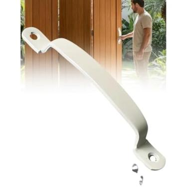 Imagem de Puxador Porta Camarão Branco Aluminio Correr Madeira Parafuso Portas Sanfonadas