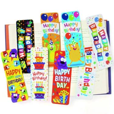 Imagem de Marcadores de aniversário - 5 cm x 15 cm | Cartolina - Multicolorido | Pacote com 48