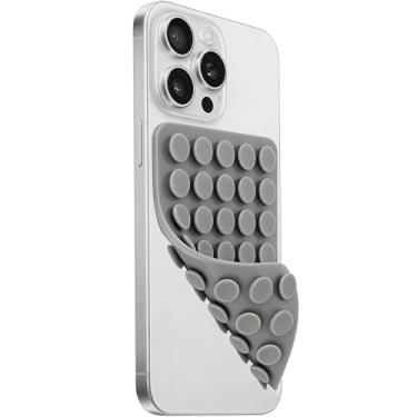 Imagem de Suporte de telefone com sucção dupla face de silicone, aderência adesiva removível, acessório de selfie e vídeo mãos-livres, suporte de sucção de telefone TikTok tendência para iPhone e Android (10 x