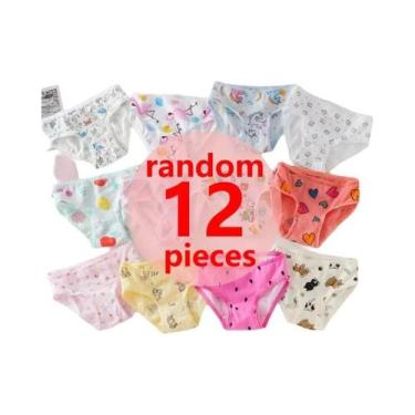 Imagem de Calcinhas Curtas De Algodão Com Estampa De Desenho Animado Para Menina