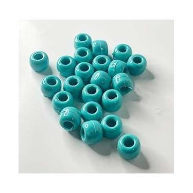 Imagem de Miçangas Tererê Azul Turquesa 10mm - 200 peças - 100g - La Mode Arte e
