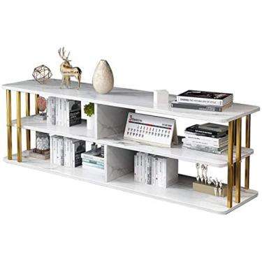 Imagem de Centro De Entretenimento De Armário De Tv Moderno, Console De Tv De 3 Camadas Prateleira De Mídia De Tv Universal Com Armação De Metal, Prateleira De Armazenamento Aberta Para Sala De Estar, Quart