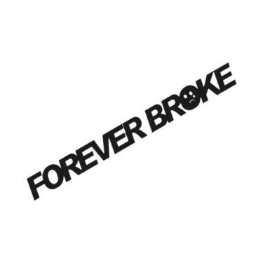 Imagem de Adesivo À Prova d'Água Para Para-brisa De Carro FOREVER BROKE, Decalqu