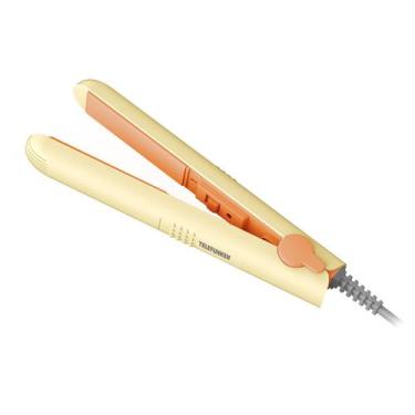 Imagem de Mini Prancha Alisadora Chapinha Cerâmica Telefunken CP600, Amarelo, Bi