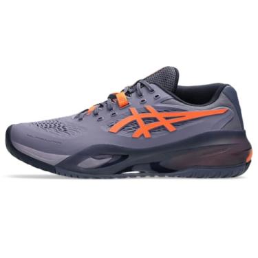 Imagem de ASICS Tênis masculino Gel-Resolution X, Roxo acinzentado/laranja nova, 15 Wide