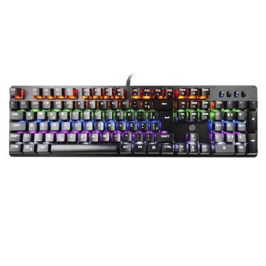 Imagem de Teclado Mecânico USB GK100 RGB Switch Blue Cor Preto HP