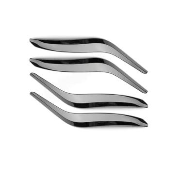 Imagem de Maçaneta do painel da porta interna do carro, esquerda e direita, apoio de braço da porta, guarnição, bege, preto, compatível com BMW X1 E84 2010-2016(Piano black 4)