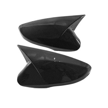 Imagem de Capa para espelho retrovisor de carro, capa de fibra de carbono/preto brilhante, asa lateral, compatível com hyundai veloster 2012-2017, acessórios(Carbon Fiber)