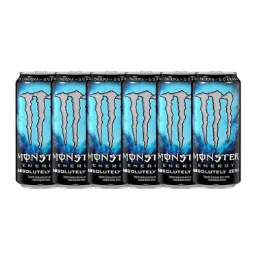Imagem de Kit com 6 Energético Monster Absolutely Zero Lata 473ml