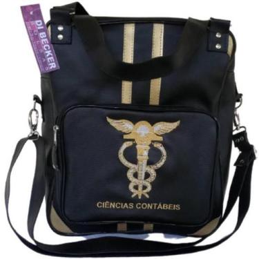 Imagem de Bolsa Feminina Preta Personalizada Ciências Contábeis - Di Becker Bols