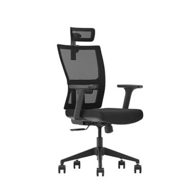 Imagem de Cadeira De Escritório Ergonômica ZARUUS ORION Apoio de Pescoço e de Braços com Ajuste Encosto Inclinação Malha Preta