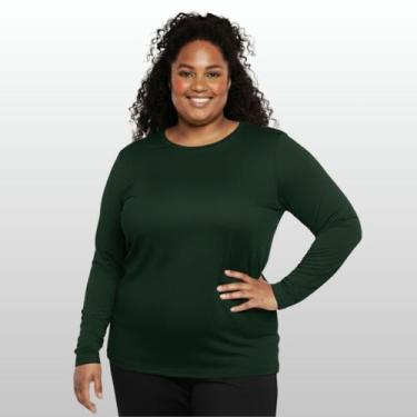 Imagem de Camisa Térmica Feminina Plus Size Manga Longa Proteção UV 50+ Frio e C