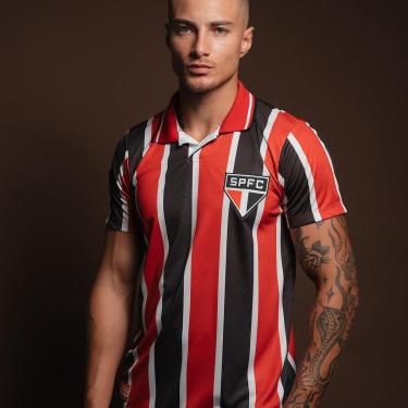 Imagem de Camisa São Paulo 1994 Retrô Listrada Masculina-Masculino