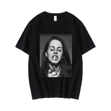 Imagem de Camiseta plus Size Com Estampa Gráfica Lana Del Rey LDR Para Mulheres,