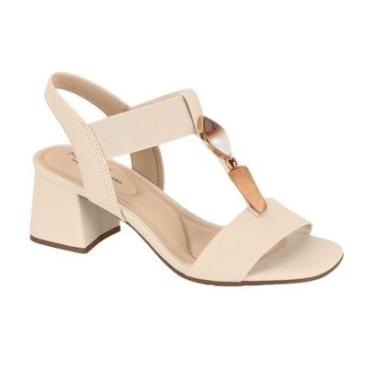Imagem de Sandalia Feminina Modare Elastico Canelado/Floather Nature/Pedras Ref: 7172.113-Feminino