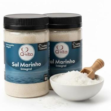 Imagem de Kit c/ 2und Sal Marinho Grosso Q-VITA Pote 1kg