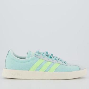 Imagem de Tênis Adidas VL Court Base Feminino Azul e Amarelo, 36