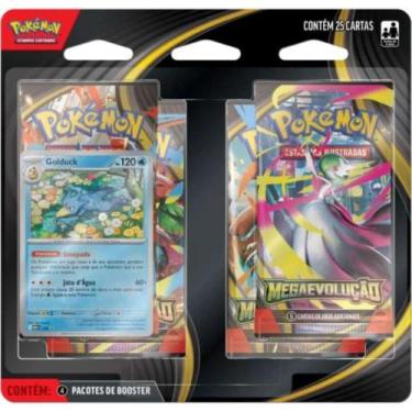 Imagem de Cartas Pokémon Mega Evolução Com 25 Cards - Copag - Golduck