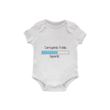 Imagem de Body Bebê Carregando Fralda Azul - Starnerd