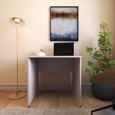 Imagem de Escrivaninha Mesa Escritório 80cmx70cm 80cm Cinza Cristal - Bramov Móv