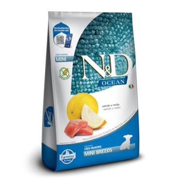 Imagem de N&D OCEAN Ração Farmina N&D Ocean Salmão E Melão Para Cães Filhotes Raças Pequenas - 800G