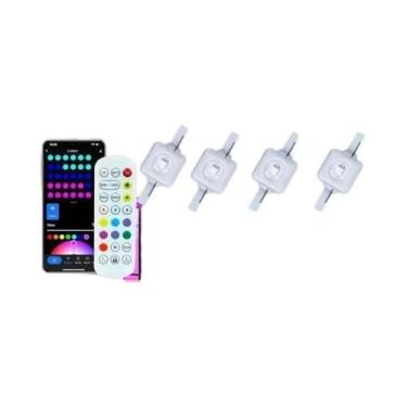 Imagem de Luzes De Cordão LED RGB Inteligentes Para Exterior 500FT Com Controle 