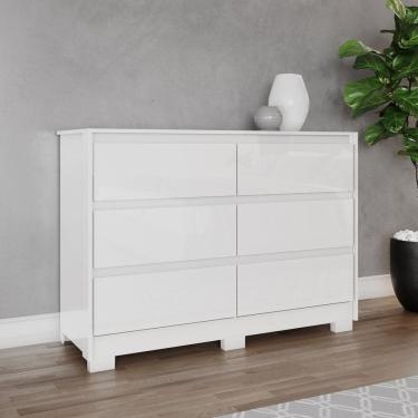 Imagem de Cômoda para Quarto 6 Gavetas Ravenna Branco