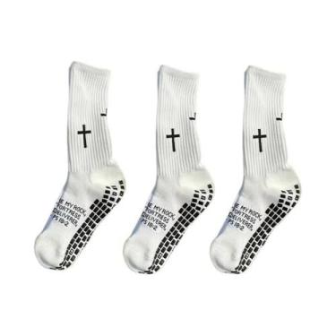 Imagem de Meias De Futebol Unissex Para Esportes Ao Ar Livre, 3 Pares, Meias Con