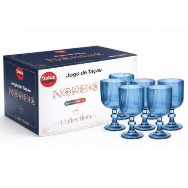 Imagem de Jogo De Taças 6 Peças Grafiato Canelada Linha - Nordic 380ML - Dolce H