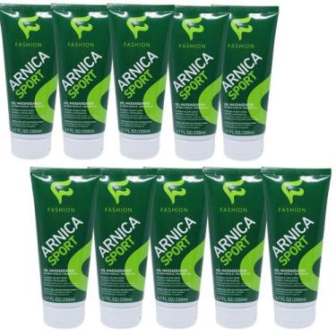 Imagem de Gel Massageador Fashion Arnica Sport Bisnaga 200ml Kit 10 Unidades - F