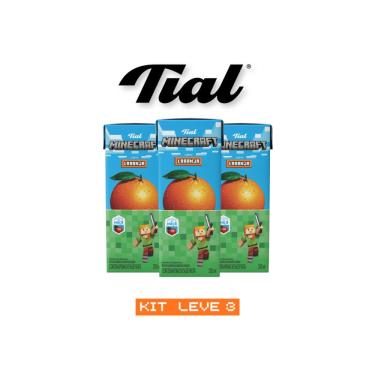 Imagem de Suco Tial Minecraft Laranja 200 Ml - Kit 3 Unidades