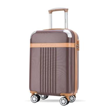 Imagem de Santino Mala de Bordo 10kg Rígida ABS 4 Rodas 360º com Segredo ANAC Leve Resistente Flexível Antifurto Bronze tamanho 20 polegadas