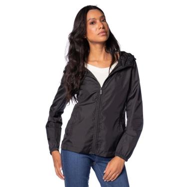 Imagem de Jaqueta Feminina Open Shock Corta Vento Capuz Preto-Feminino