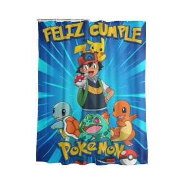 Imagem de Cortina De Chuveiro Com Desenho De Squirtle Pokemon, Decoração Leve Pa