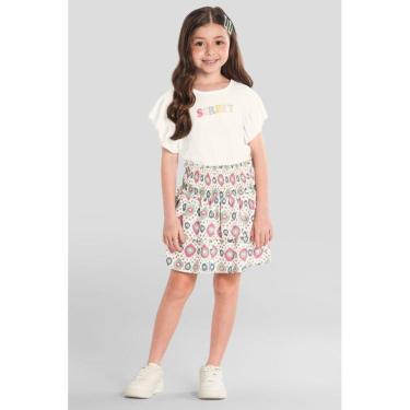 Imagem de Saia shorts infantil menina florida Mundi -Natural