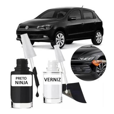 Imagem de Tinta Tira Risco Automotiva Preto Ninja VW Gol Polo Up Golf -, Gol