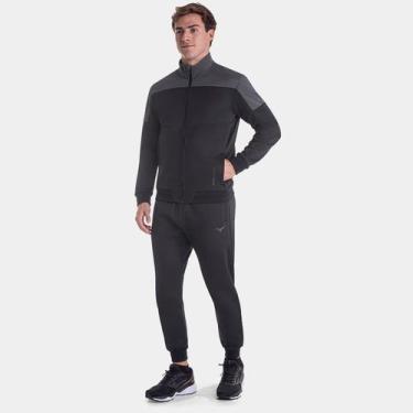 Imagem de Agasalho Mizuno Root V Masculino, Preto, Grafite, P