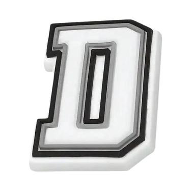 Imagem de Acessório De PVC Para Crocs, Charme De Letras Preto E Branco Para Puls