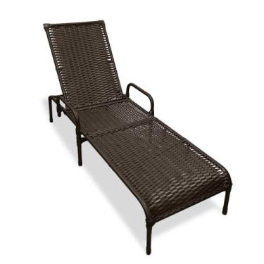 Imagem de Espreguiçadeira Catar para Jardim e Piscina Reclinável - avere, Marrom