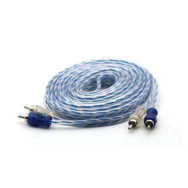 Imagem de Cabo rca injetado azul/prata transp 4mm 5m svart