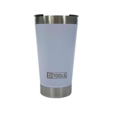 Imagem de Copo Térmico Branco 591ml em Aço Inoxidável 18-8 com Isolamento a Vácu