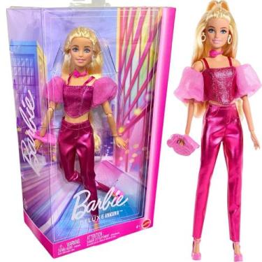 Imagem de Barbie Estilo de Luxo Vestido Metálico Rosa JFP40