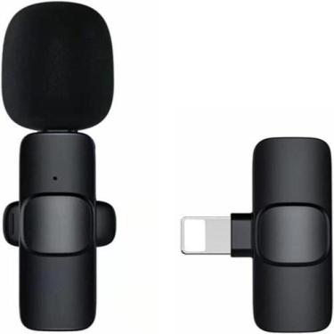 Imagem de Microfone de Lapela sem Fio para Celular Ios Gravacao Condensador Pret