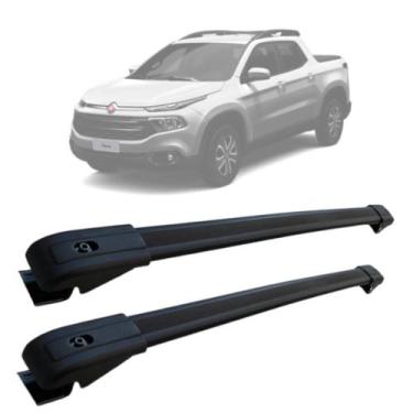 Imagem de Rack De Teto Travessa Fiat Toro 2016 a 2022 Aluminio MN-244 Preto MN-2